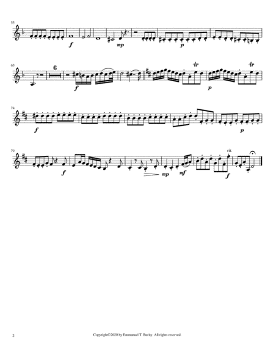 Concerto for Violin in D Major by Emmanuel Burity (1969- ) String Orchestra scores gallery preview page 4
