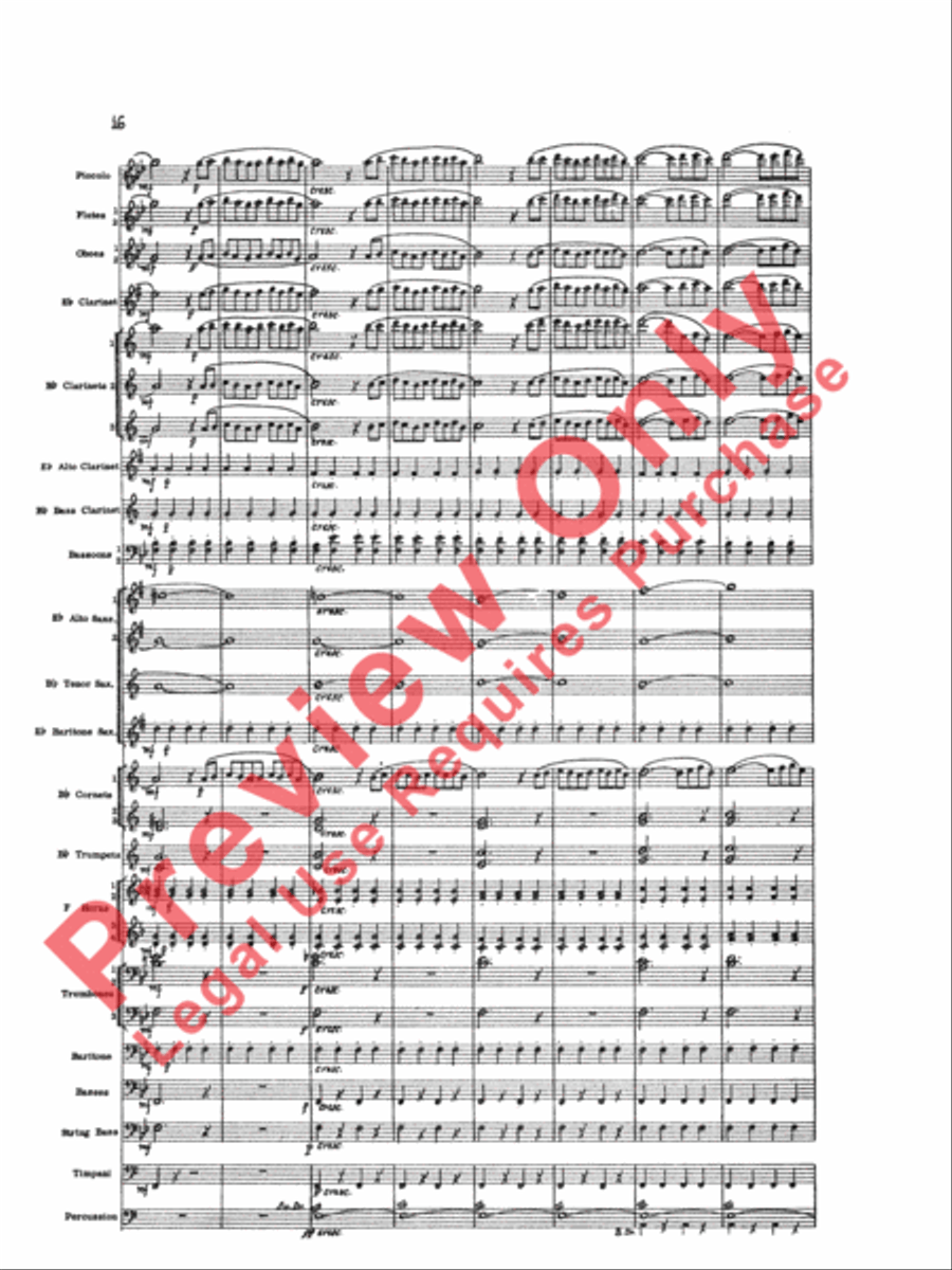 Marriage of Figaro Overture Concert Band scores gallery preview page 19