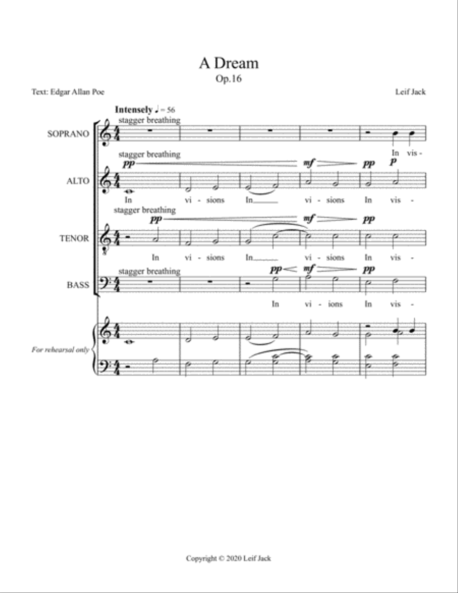 A Dream 4-Part scores gallery preview page 2