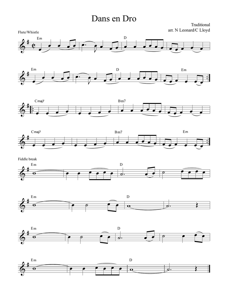 Dans en Dro Small Ensemble scores gallery preview page 1