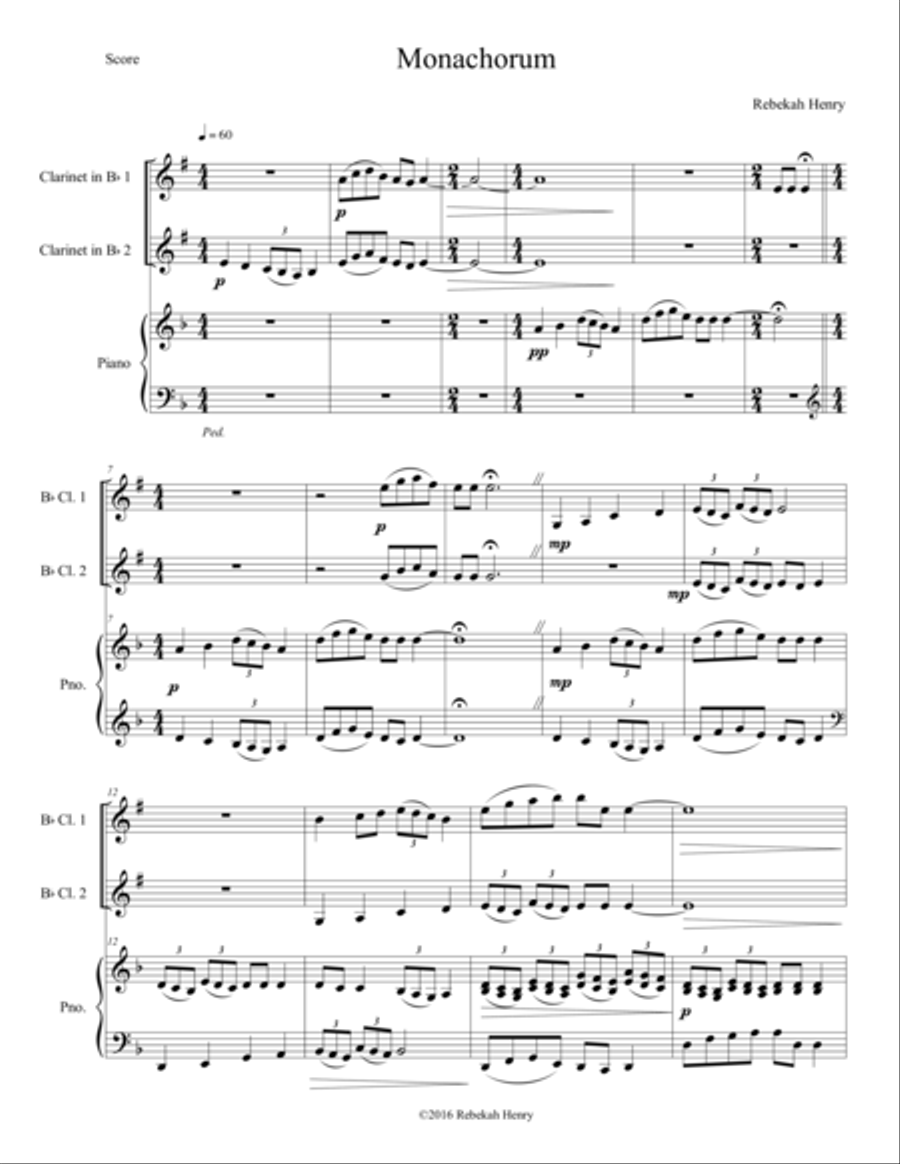 Monachorum Woodwind Duet scores gallery preview page 1