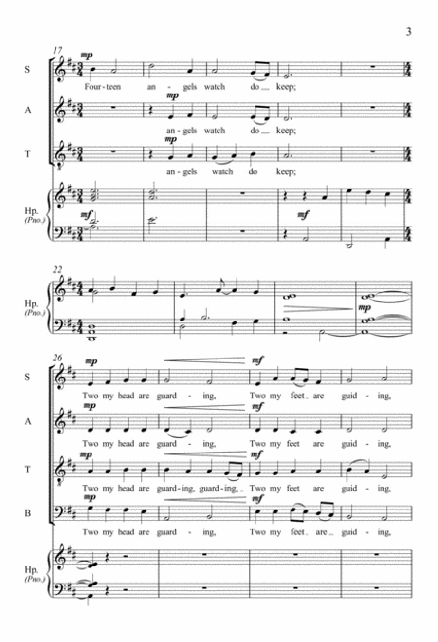 Fourteen Angels 4-Part scores gallery preview page 3