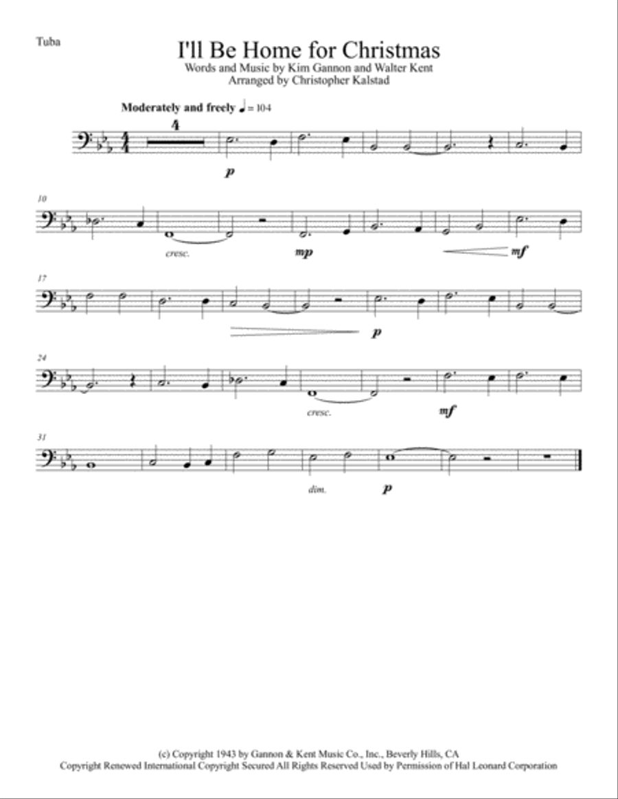 I'll Be Home For Christmas Piano scores gallery preview page 4