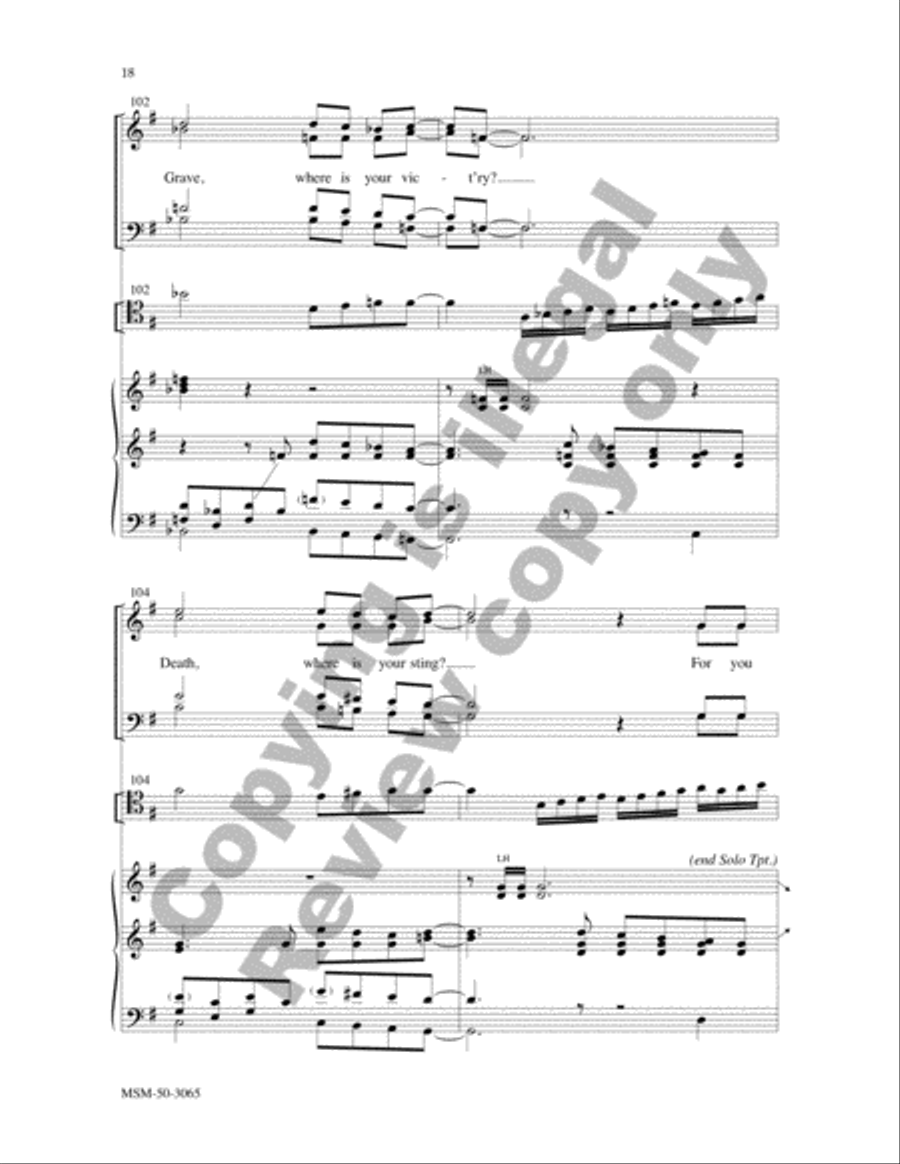 There's a Sunday Coming Soon 4-Part scores gallery preview page 17