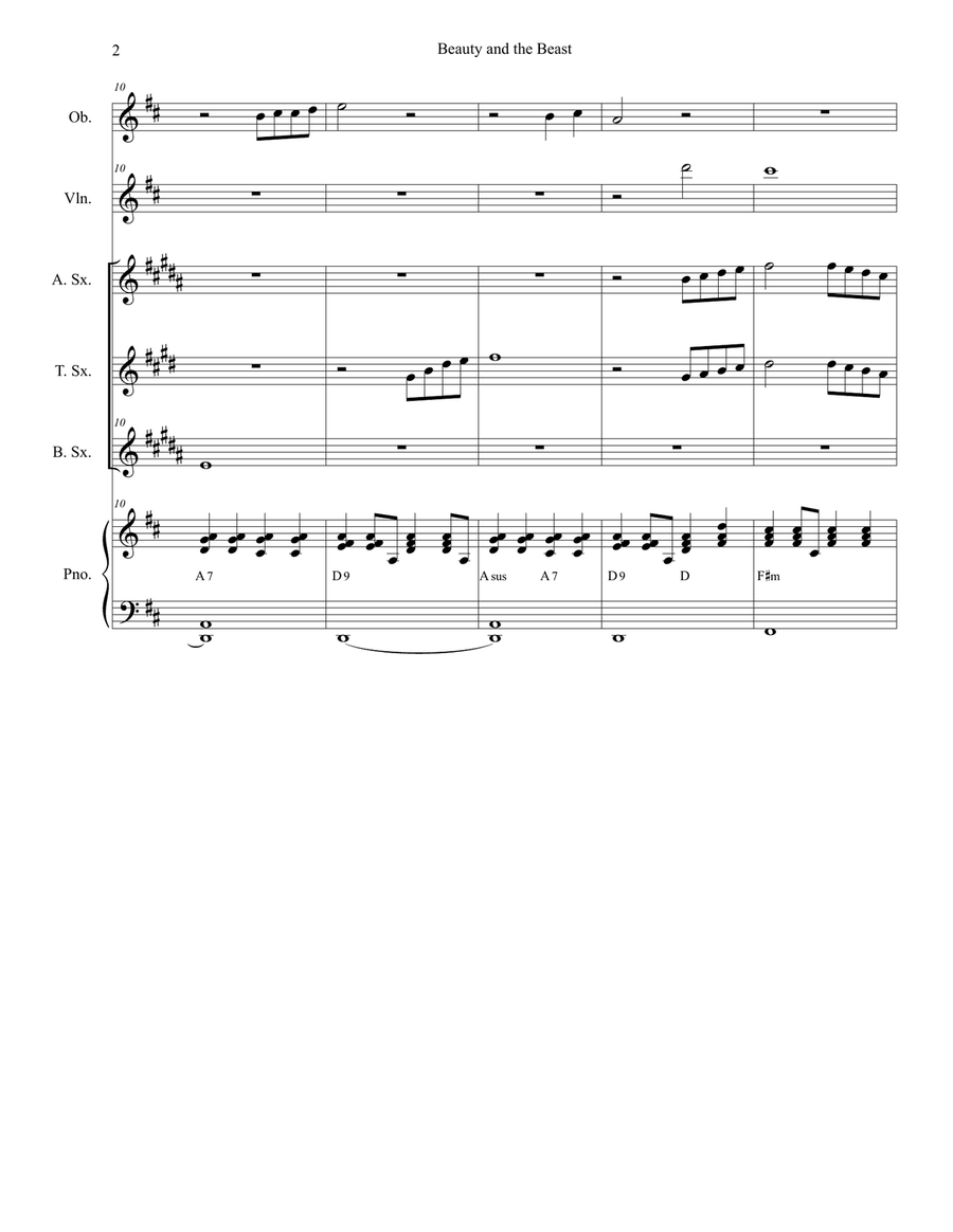 Beauty And The Beast Large Ensemble scores gallery preview page 2
