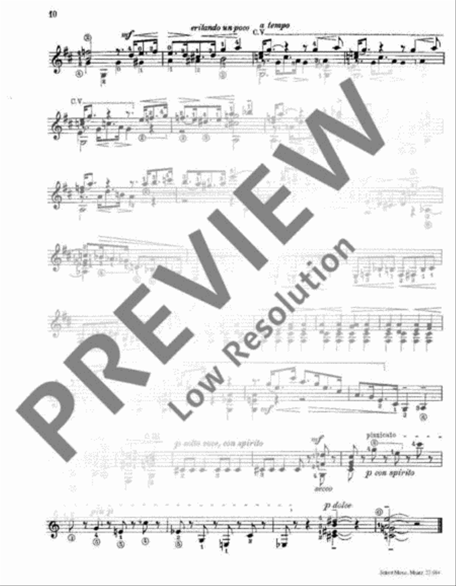 Variations à travers les siècles Classical Guitar scores gallery preview page 10
