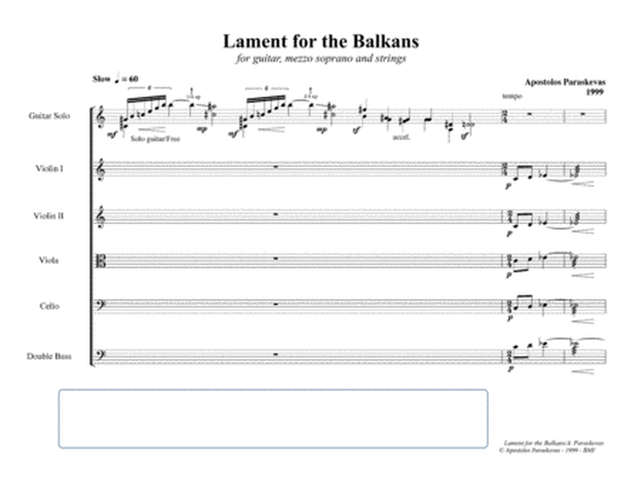 Guitar Concerto No3 - Lament for the Balkans image number null