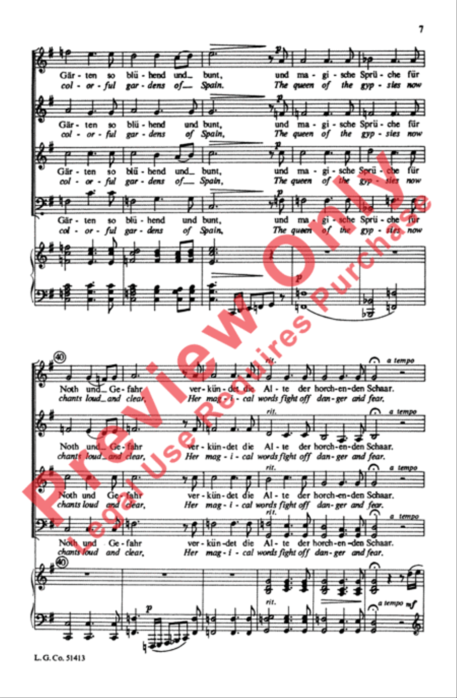 Zigeunerleben Choir scores gallery preview page 22