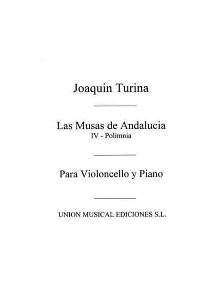 Musas De Andalucia No4 Polimnia Piano
