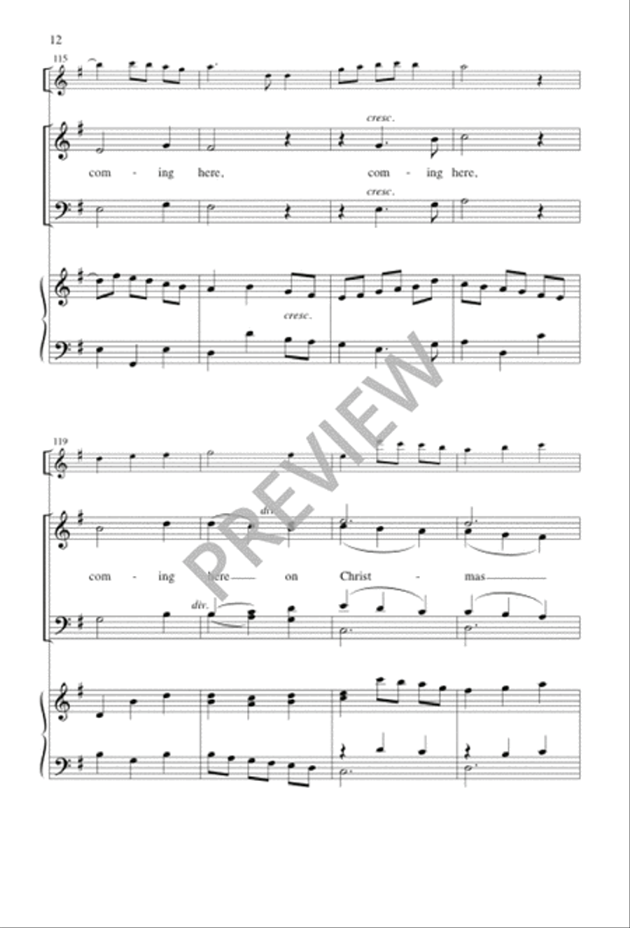 Who Would Think That What Was Needed 4-Part scores gallery preview page 12
