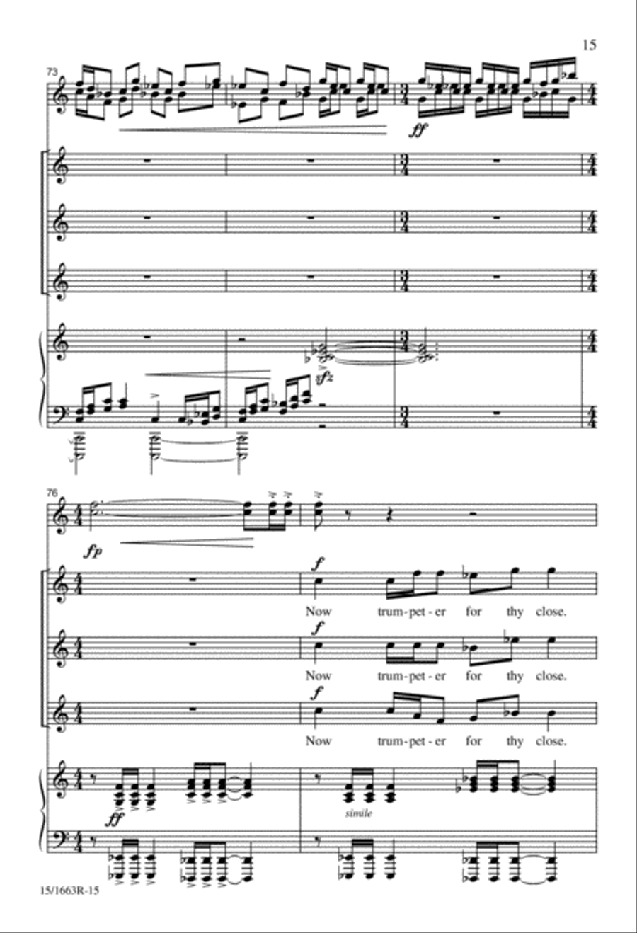 The Mystic Trumpeter SSA scores gallery preview page 15
