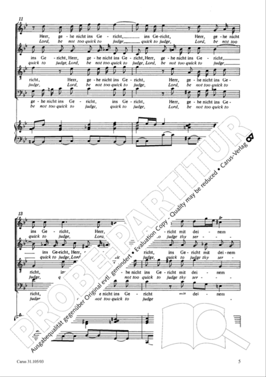 Lord, be not too quick to judge thy servant 4-Part scores gallery preview page 6
