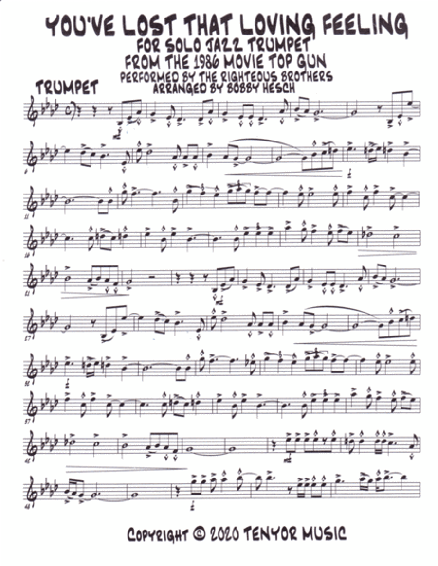 You've Lost That Loving Feeling Trumpet Solo scores gallery preview page 2