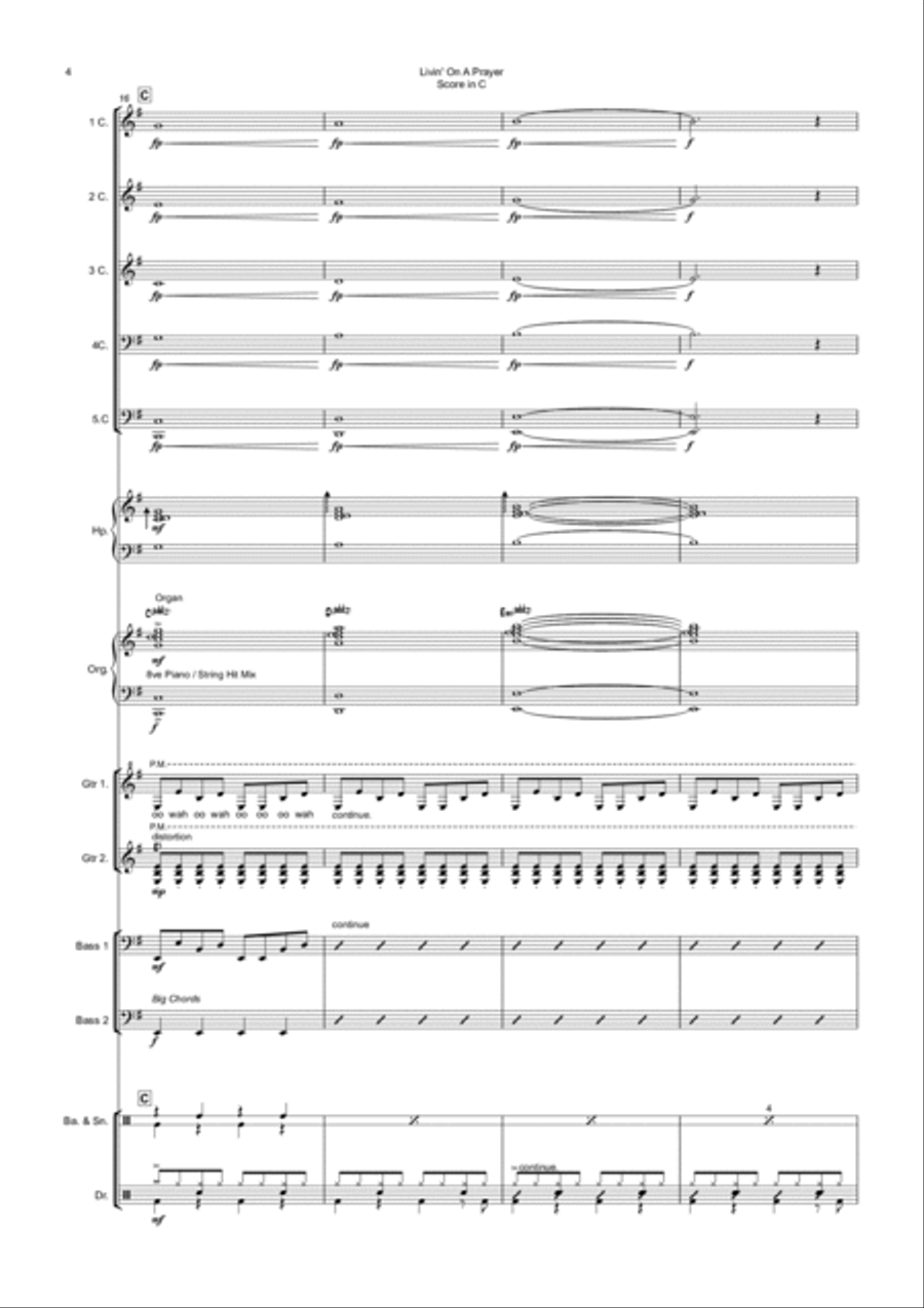 Livin' On A Prayer School and Community scores gallery preview page 4