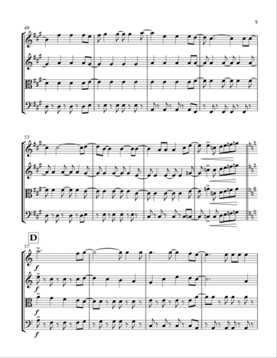 Viva La Vida String Quartet scores gallery preview page 5