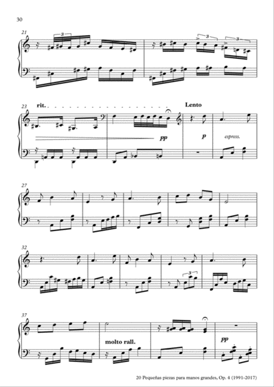 20 Piezas, Op. 4 (2017) No. 9. Aries Piano Solo scores gallery preview page 3
