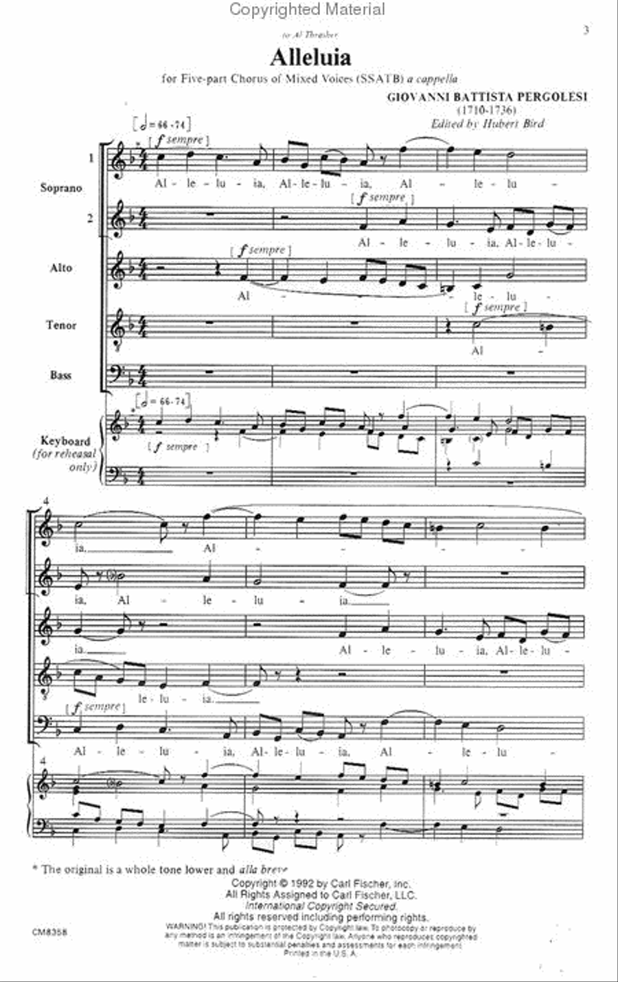 Alleluia Alleluia SSATB scores gallery preview page 2