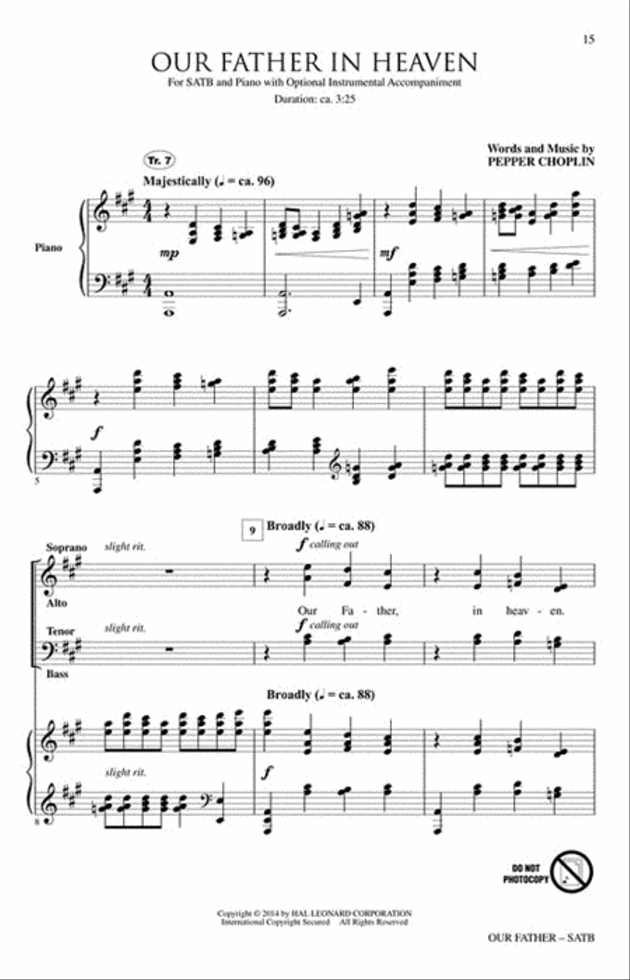 Our Father Our Father Choir scores gallery preview page 3