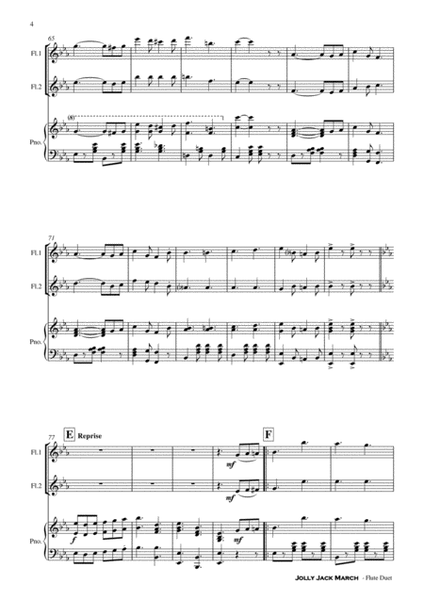 Jolly Jack March - Flute Duet with Piano PDF image number null