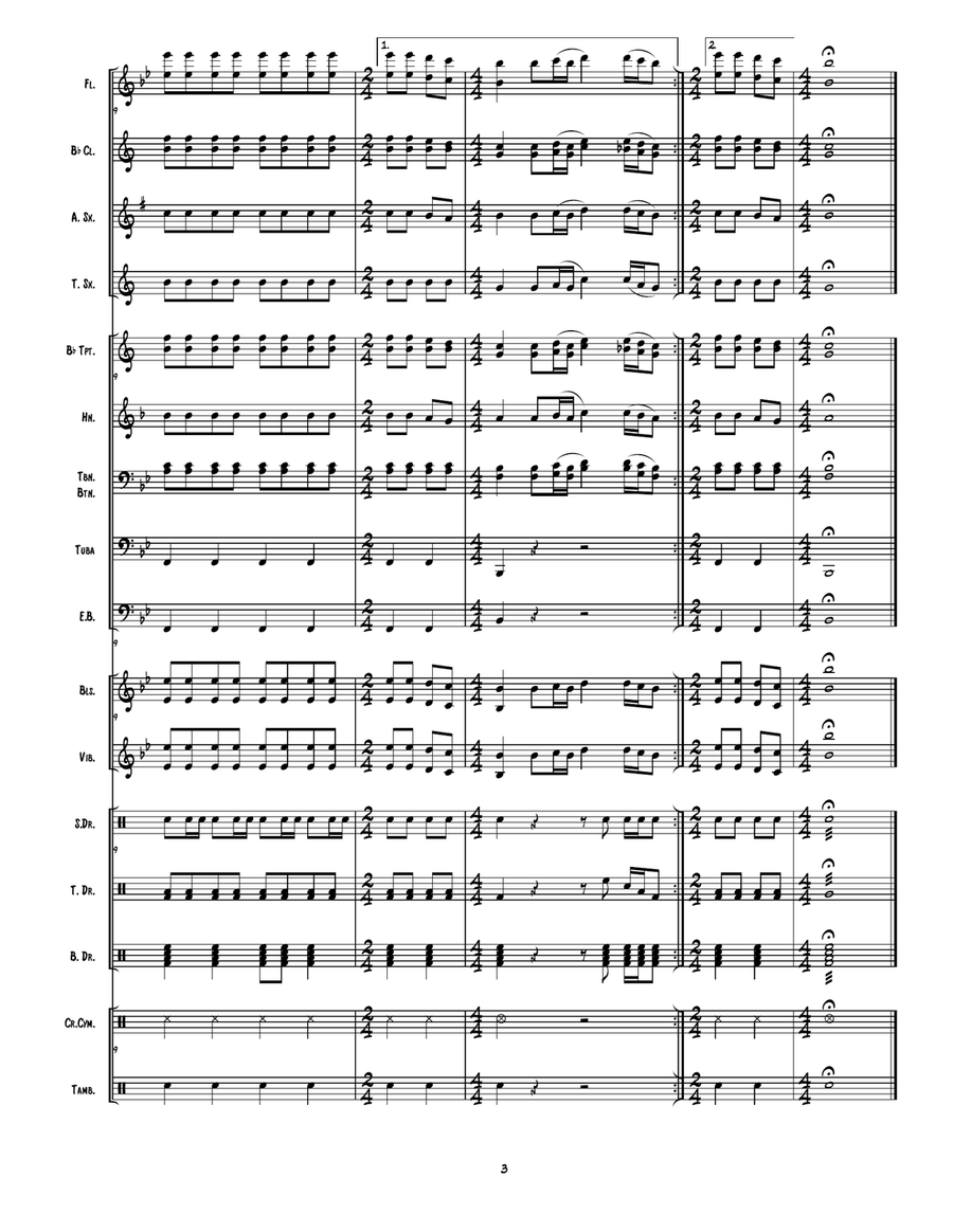 Purple Rain Marching Band scores gallery preview page 4