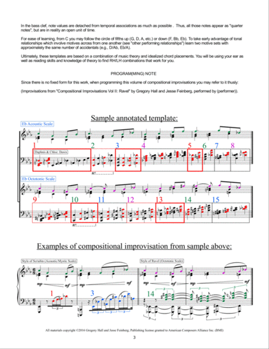 [Hall, Feinberg] Compositional Improvisations - Vol. 2: Ravel Small Ensemble scores gallery preview page 5