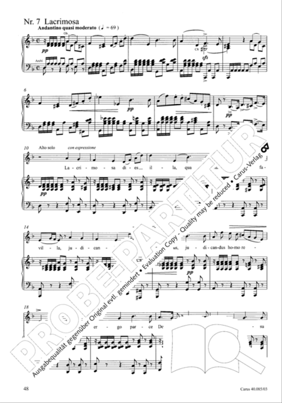 Missa pro defunctis Missa pro defunctis 4-Part scores gallery preview page 49