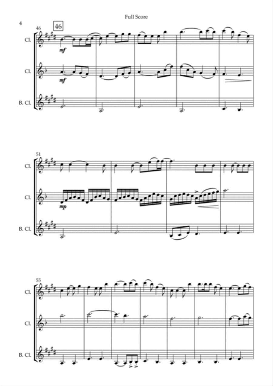 Touch The Sky Touch The Sky Clarinet Trio scores gallery preview page 4