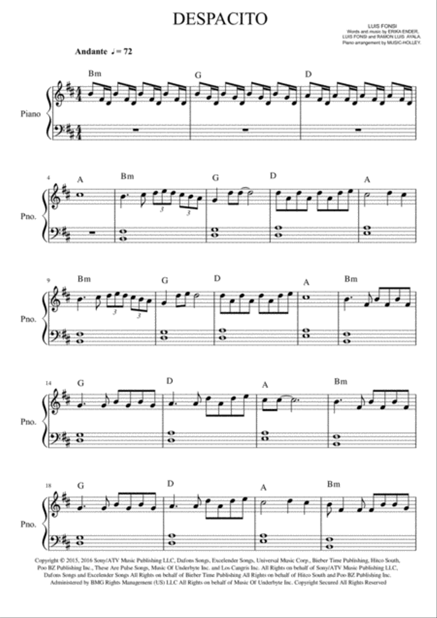 Despacito Small Ensemble scores gallery preview page 1