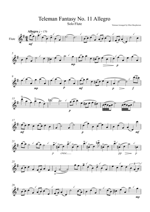 Fantasy for Flute Solo, Allegro No.11 by Teleman