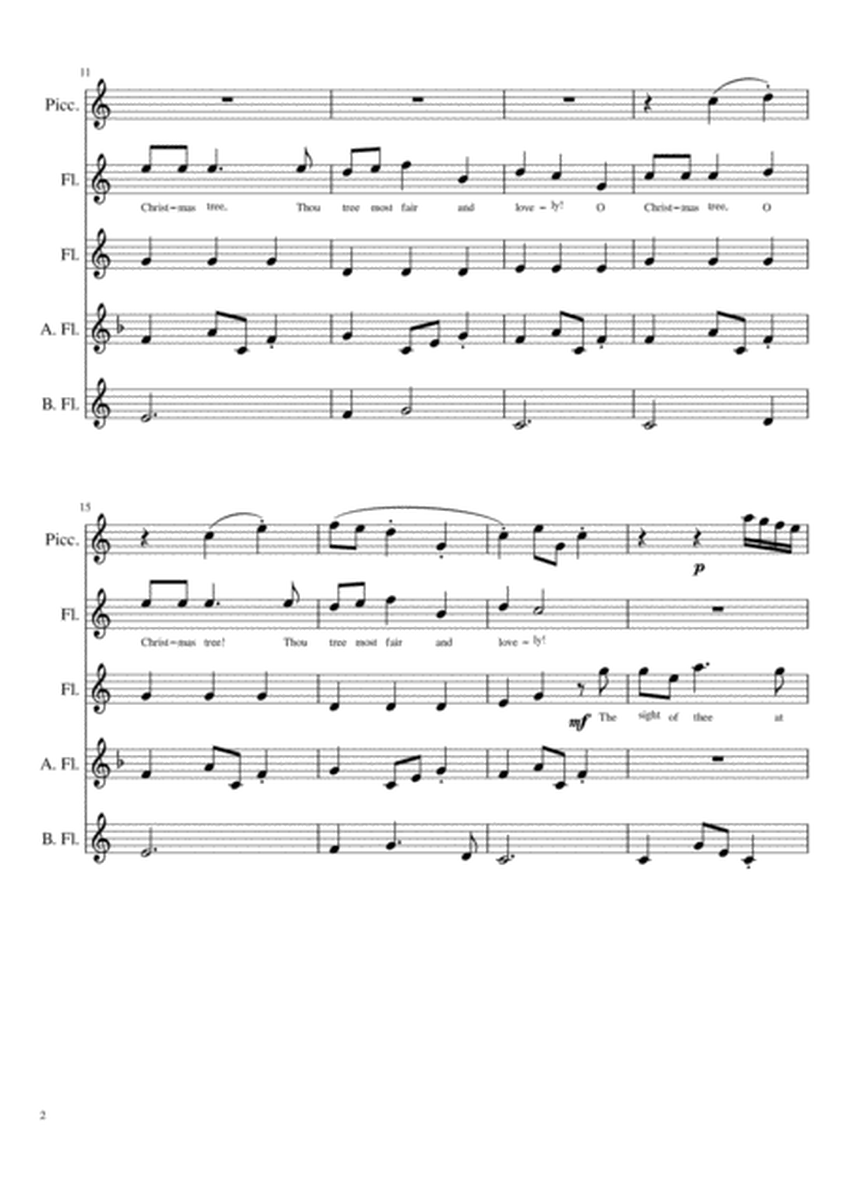 O Christmas Tree (O Tannenbaum) - Flute Choir image number null
