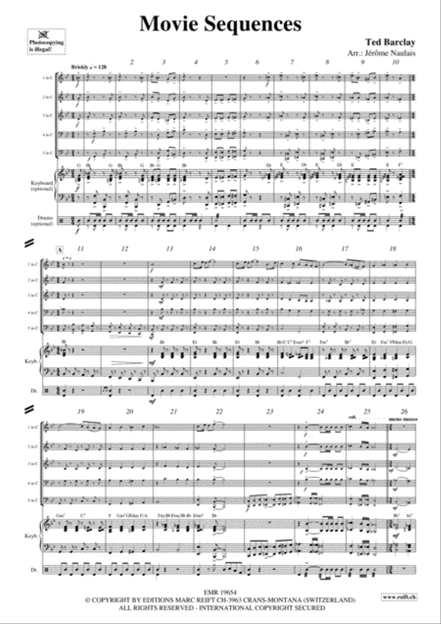 Movie Sequences Woodwind Quintet scores gallery preview page 3
