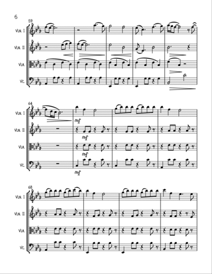 Savage Love String Quartet scores gallery preview page 6