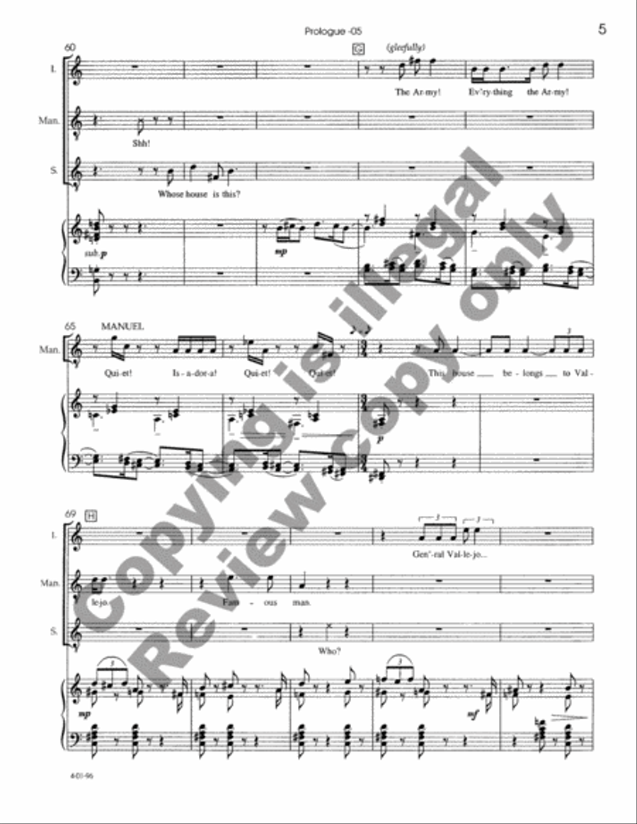 The Dreamers Piano, Vocal scores gallery preview page 12