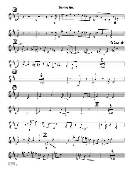 The Chant - Baritone Sax