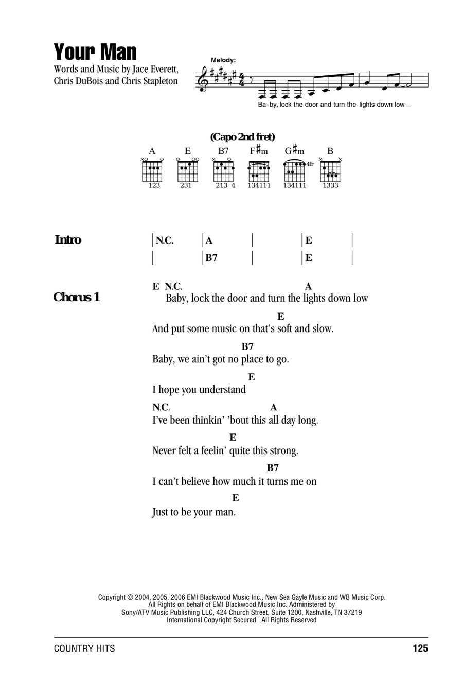 Your Man Acoustic Guitar scores gallery preview page 1