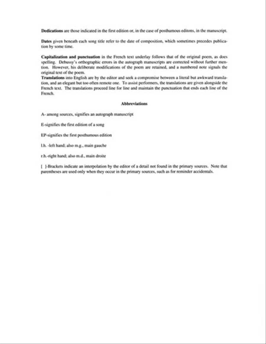 Songs of Claude Debussy – Volume II Medium Voice scores gallery preview page 6
