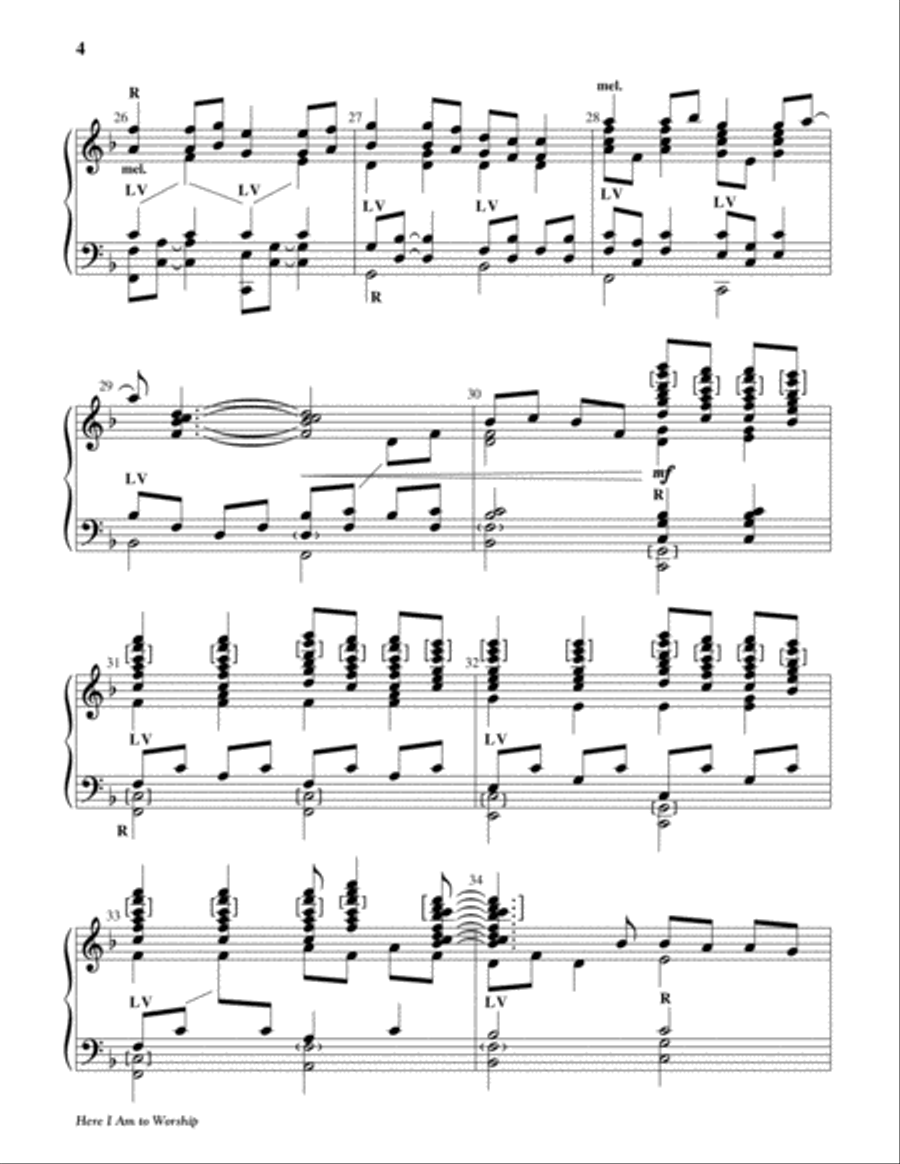 Here I Am to Worship 5-Octaves scores gallery preview page 4