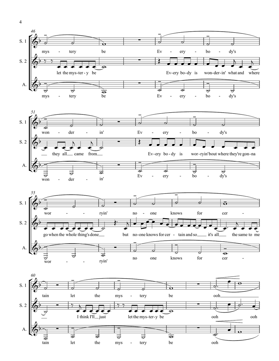 Let The Mystery Be SSA scores gallery preview page 4