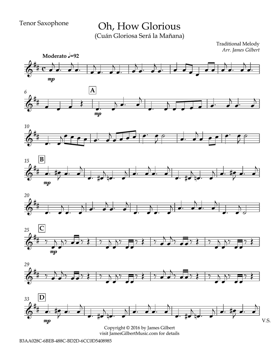 Oh, How Glorious (Cuán Gloriosa Será la Mañana) Concert Band scores gallery preview page 2