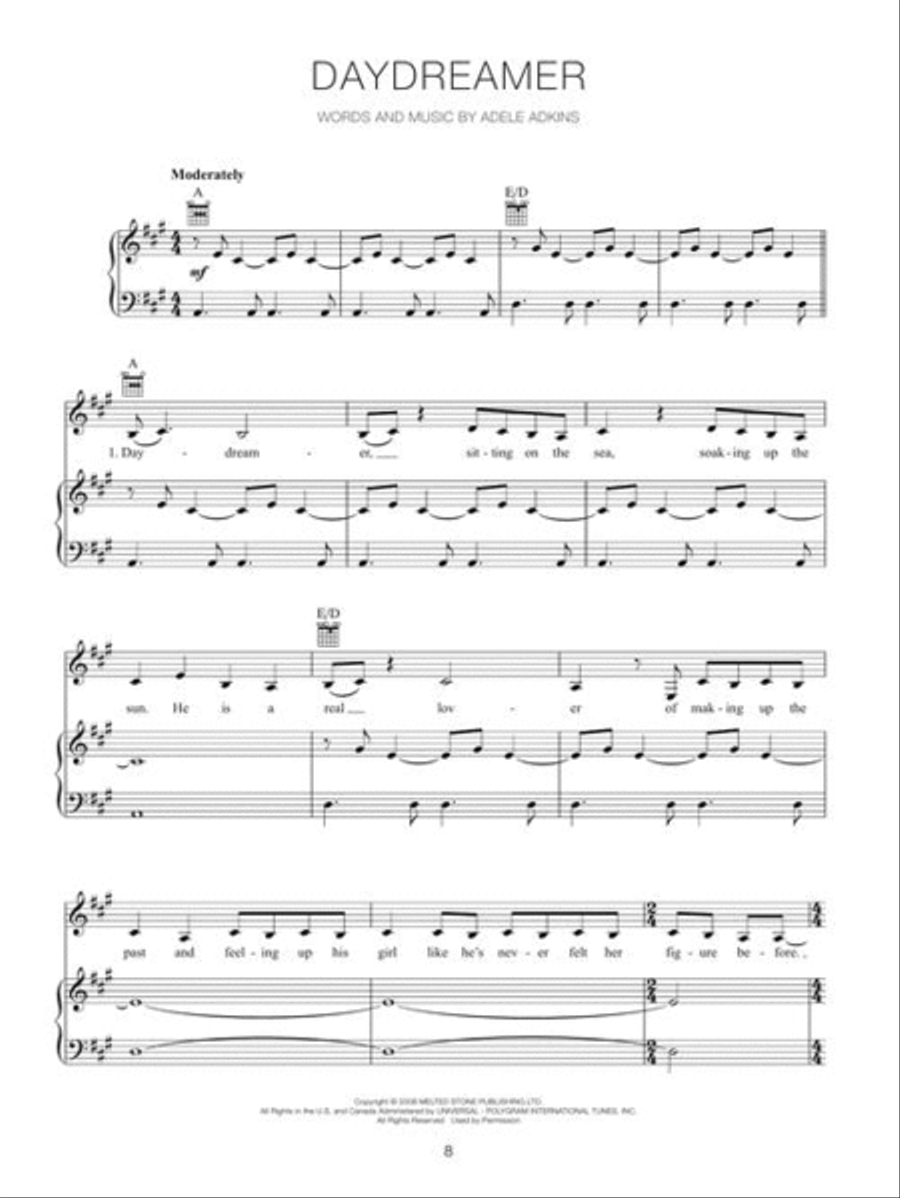 Adele – The Complete Collection Piano, Vocal, Guitar scores gallery preview page 6