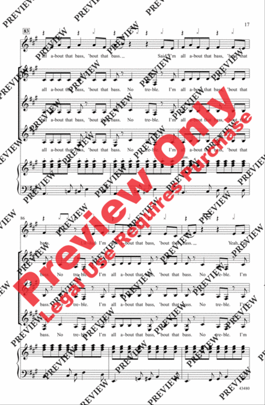 All About That Bass - SoundTrax CD (CD only) Choir scores gallery preview page 17