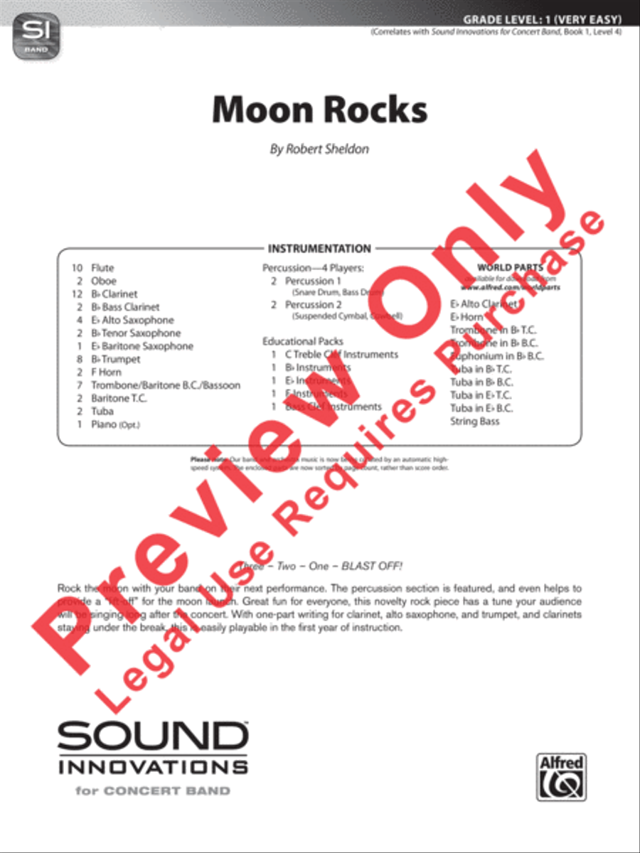 Moon Rocks Moon Rocks Concert Band scores gallery preview page 14