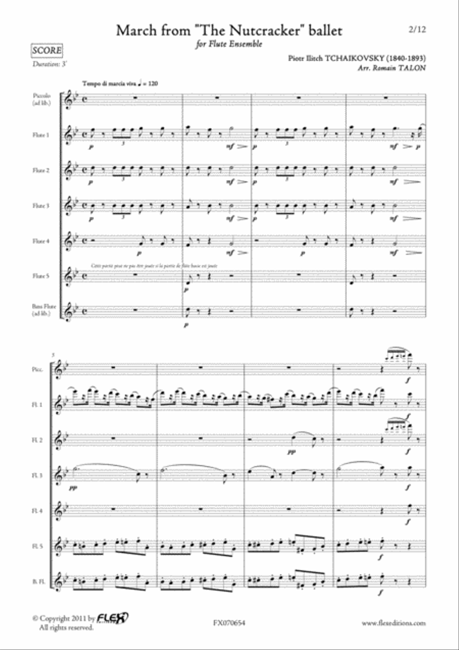 March from The Nutcracker Flute scores gallery preview page 2