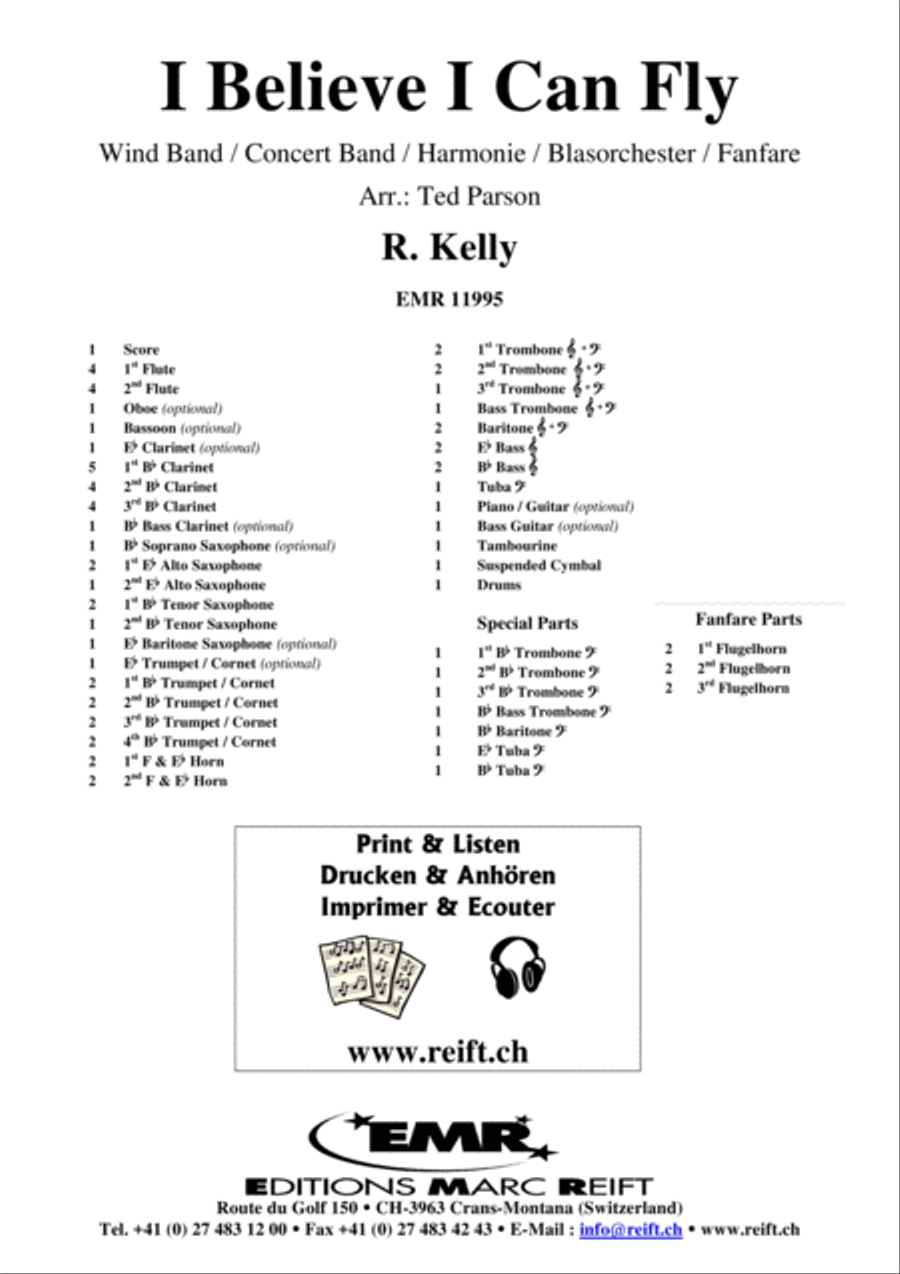 I Believe I Can Fly I Believe I Can Fly Concert Band scores gallery preview page 2