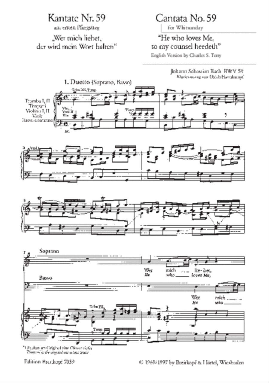 Cantata BWV 63 “Christians, on this happy Day” 4-Part scores gallery preview page 2