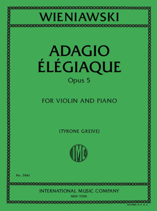 Adagio Elegiaque, Op.5