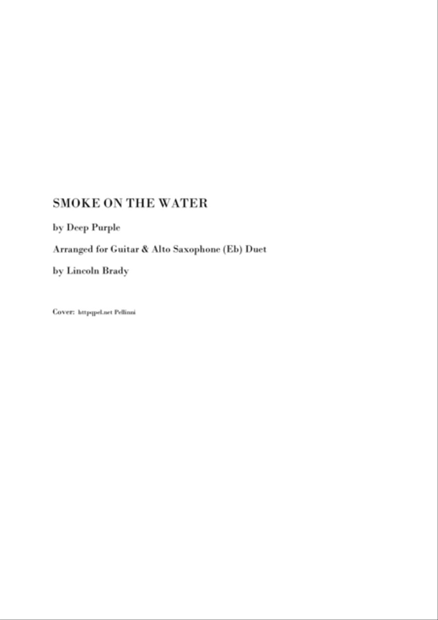 Smoke On The Water Alto Saxophone scores gallery preview page 2