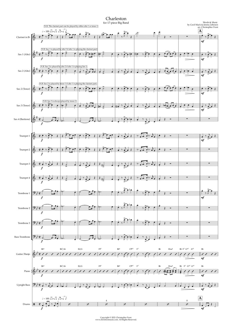 Charleston (big band) Jazz Ensemble scores gallery preview page 1