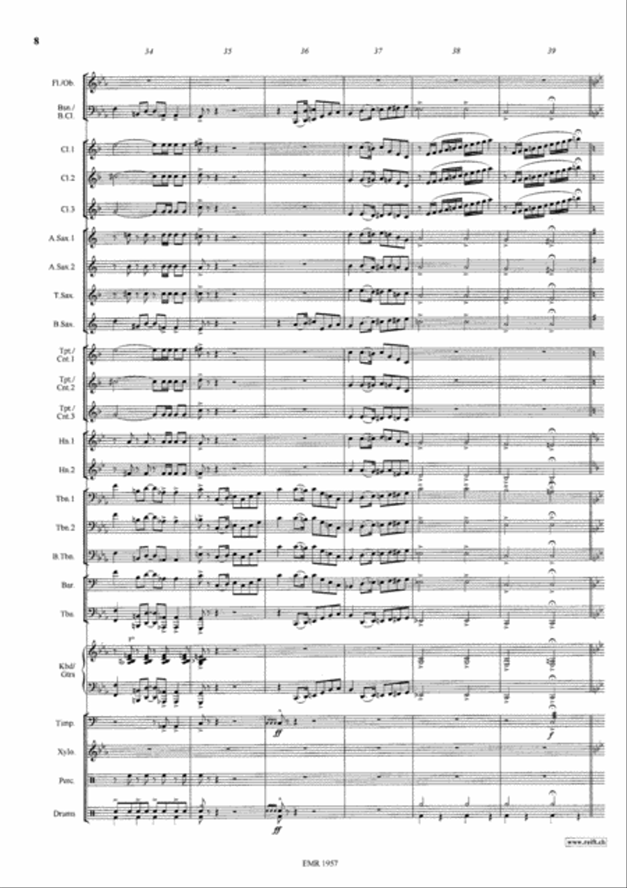 Battle Hymn Of The Republic Concert Band scores gallery preview page 9