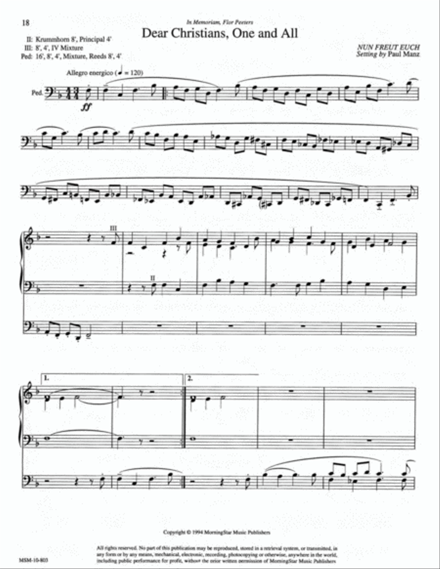 Improvisations on Reformation Hymns Organ scores gallery preview page 9